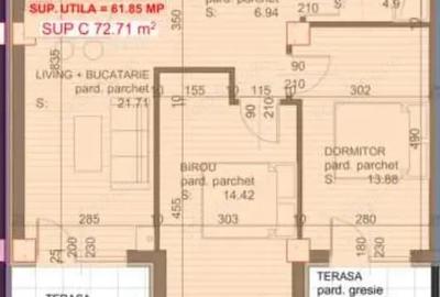 Apartament cu 3 camere decomandat în Central - 1