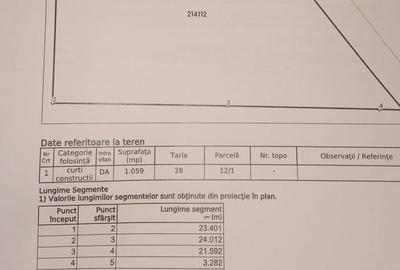 Teren de 1059 mp, în Calea București - 3