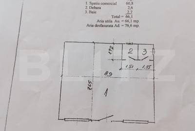 Spațiu comercial, de 60 mp, în Reghin