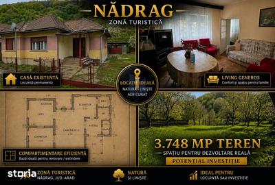 Casă cu 3 camere cu Teren 3748 Mp în Nădrag