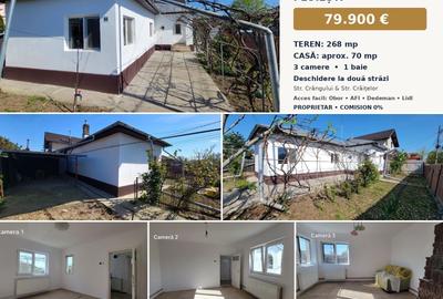 Casă cu 3 camere decomandat în Bereasca