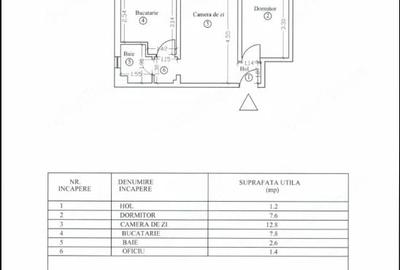 Apartament cu 2 camere nedecomandat în Vest