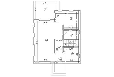 Casă cu 4 camere cu Teren 310 Mp în Tunari