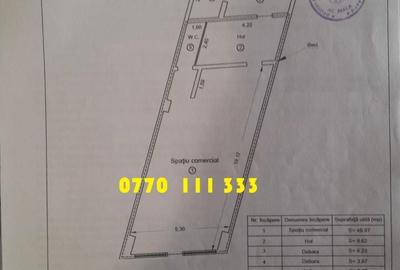 Spațiu comercial, de 73 mp, în Central