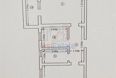 Apartament cu 2 camere decomandat în Rediu