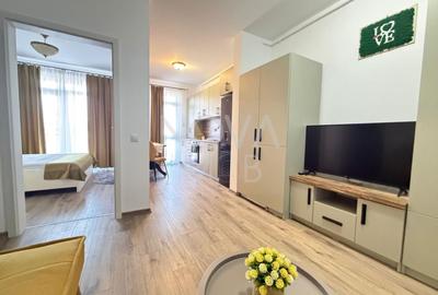 Apartament cu 2 camere semidecomandat, mobilat în Exterior Vest