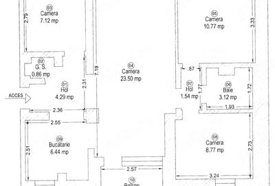 Apartament cu 4 camere semidecomandat în Circumvalațiunii