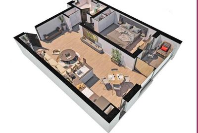 Apartament cu 2 camere decomandat în Central