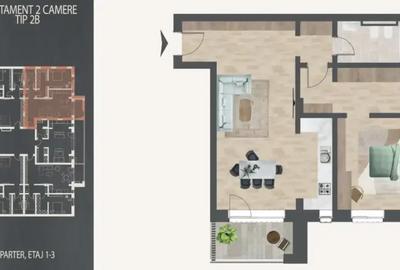 Apartament cu 2 camere decomandat în Theodor Pallady - 2