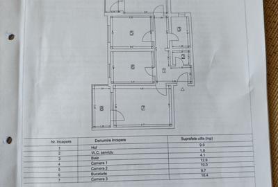 Apartament cu 3 camere decomandat în Faleza Nord