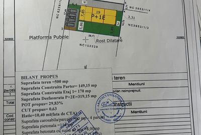 Teren de 500 mp, în Exterior Vest
