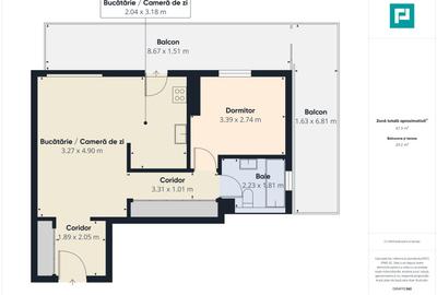 Apartament cu 2 camere semidecomandat, mobilat în UTA - 7
