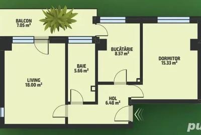 Apartament cu 2 camere decomandat în Tătărași - 1