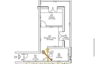 Apartament cu 2 camere în Baciu