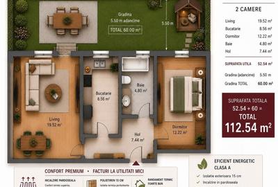 Apartament cu 2 camere decomandat în Central