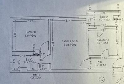 Apartament cu 2 camere semidecomandat în Poarta 6