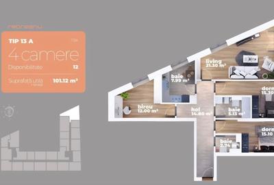 Apartament cu 4 camere decomandat în 1 Decembrie 1918 - 3