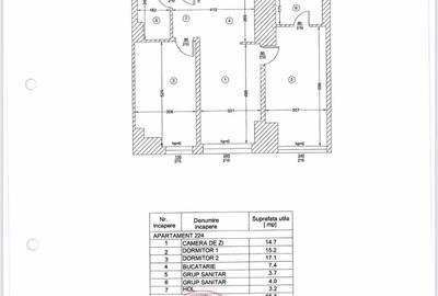 Apartament cu 3 camere în Berceni