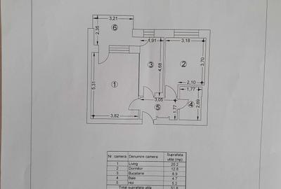 Apartament cu 2 camere decomandat în Aviației