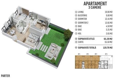 Apartament cu 3 camere decomandat în Sud-Est
