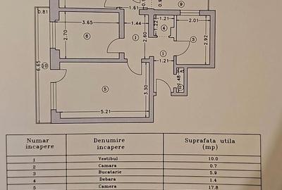 Apartament cu 3 camere decomandat, mobilat în Tei
