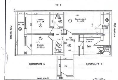 Apartament cu 3 camere decomandat în Șerbănești