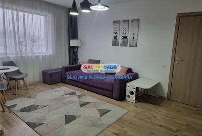 Apartament cu 2 camere semidecomandat, mobilat în Băneasa