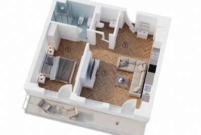 Apartament cu 2 camere decomandat în Est - 6
