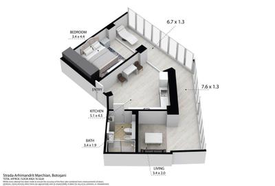 Apartament cu 2 camere în Ultracentral - 4