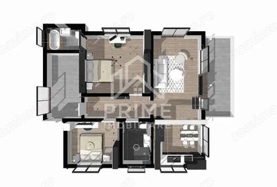 Apartament cu 3 camere decomandat în Central