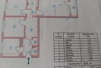 Apartament decomandat în Sud - 1