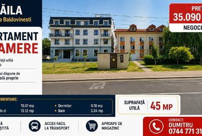 Apartament cu 3 camere semidecomandat în Chercea