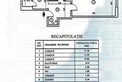 Apartament cu 3 camere semidecomandat în Militari