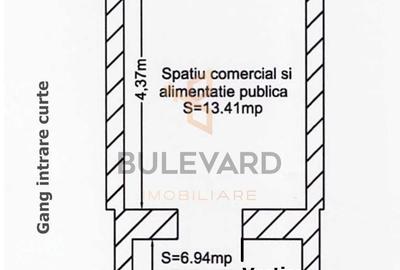 Spațiu comercial, de 21 mp, în Central