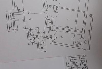 Apartament cu 3 camere decomandat, mobilat în Calea Victoriei