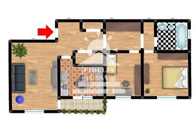 Apartament cu 3 camere decomandat în Păcurari - 1