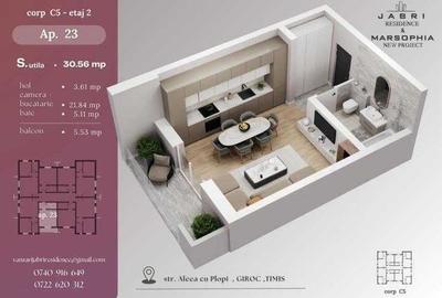 Apartament cu 2 camere semidecomandat în Giroc - 1