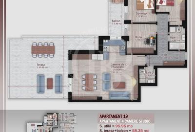 Apartament cu 4 camere în Titan