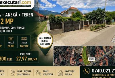 Casă individuală cu 4 camere cu Teren 1262 Mp în Runcu