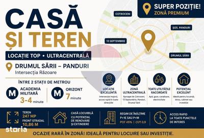 Casă cu 3 camere cu Teren 247 Mp în 13 Septembrie