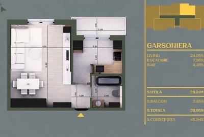 Garsonieră decomandată în Berceni - 3