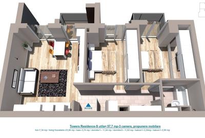 Apartament cu 3 camere decomandat în Soarelui - 19