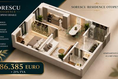 Apartament cu 2 camere decomandat în Odăi - 3