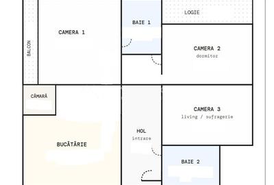 Apartament cu 3 camere decomandat în Mărăști - 12