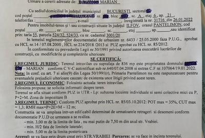 Teren de 840 mp, în Central