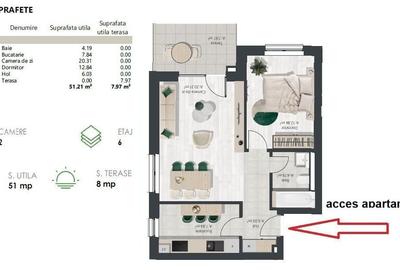 Apartament cu 2 camere în Central - 9