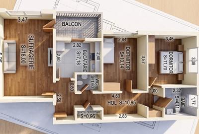 Apartament cu 3 camere decomandat în ICIL