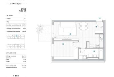 Apartament cu 2 camere în Albești - 7