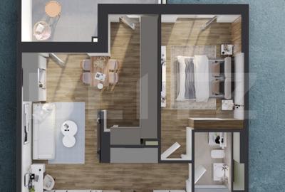 Apartament cu 2 camere semidecomandat în Iris