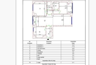 Apartament cu 3 camere semidecomandat, mobilat în Crângași
